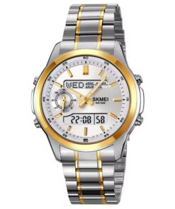 Alternative view of Classy men’s vintage style LIEBIG dual digital and analogue display watch