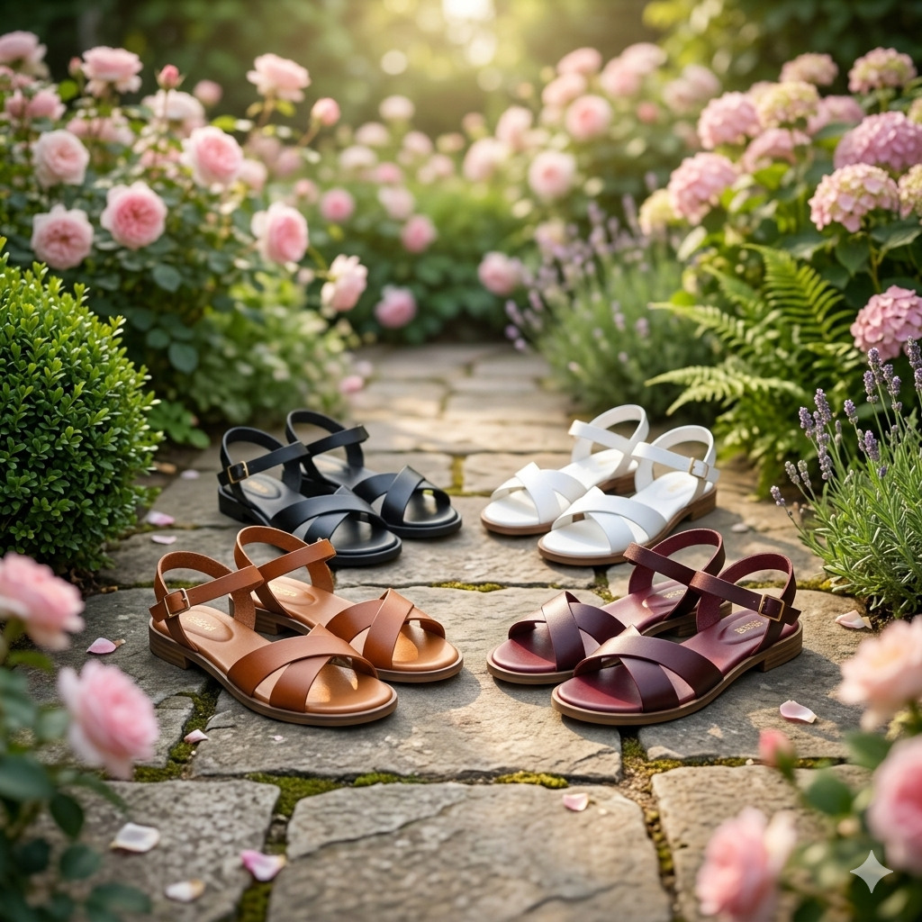 Genuine leather women’s summer style open sandals - Image 3