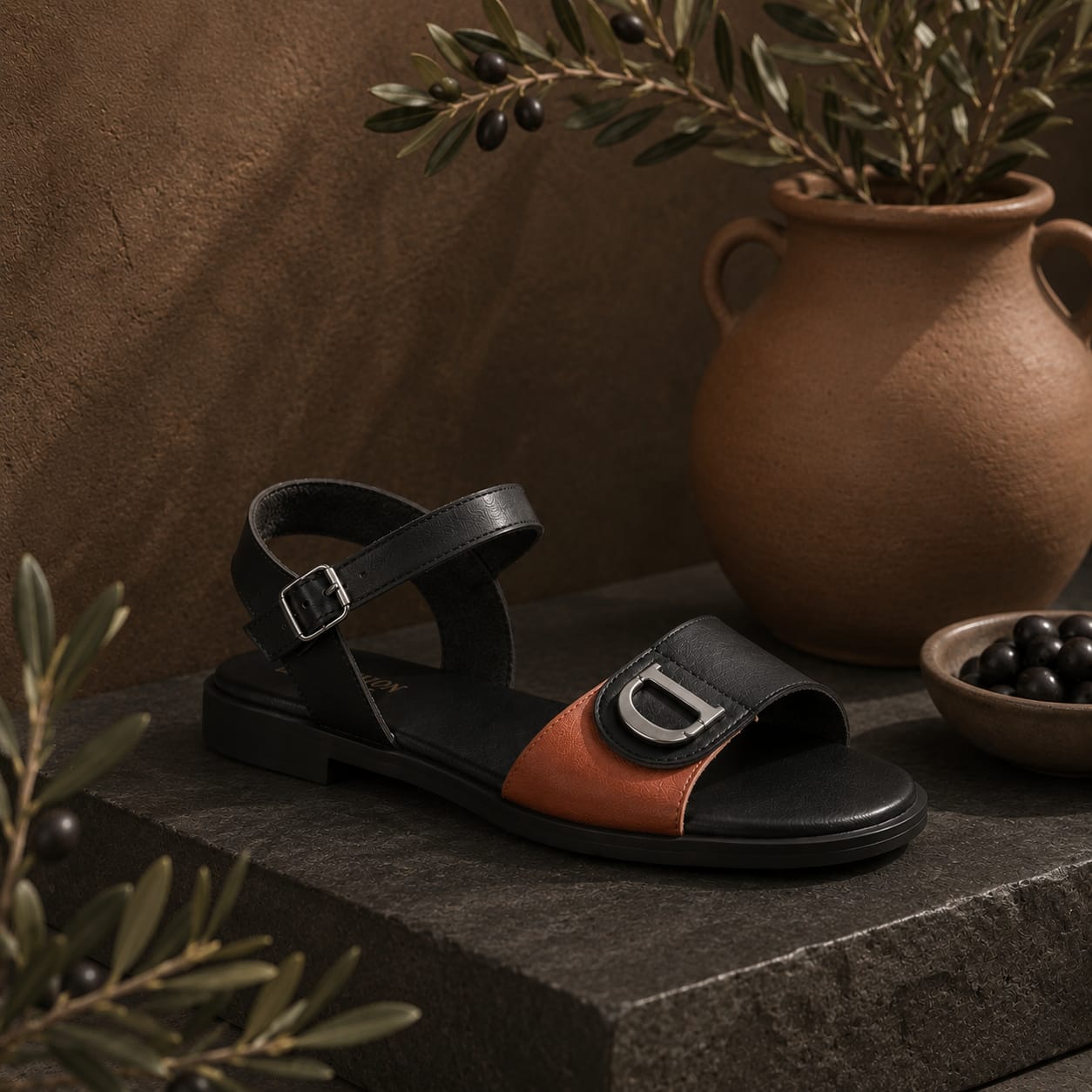 Genuine Leather Summer Wear Ladies Open Sandals - Image 8