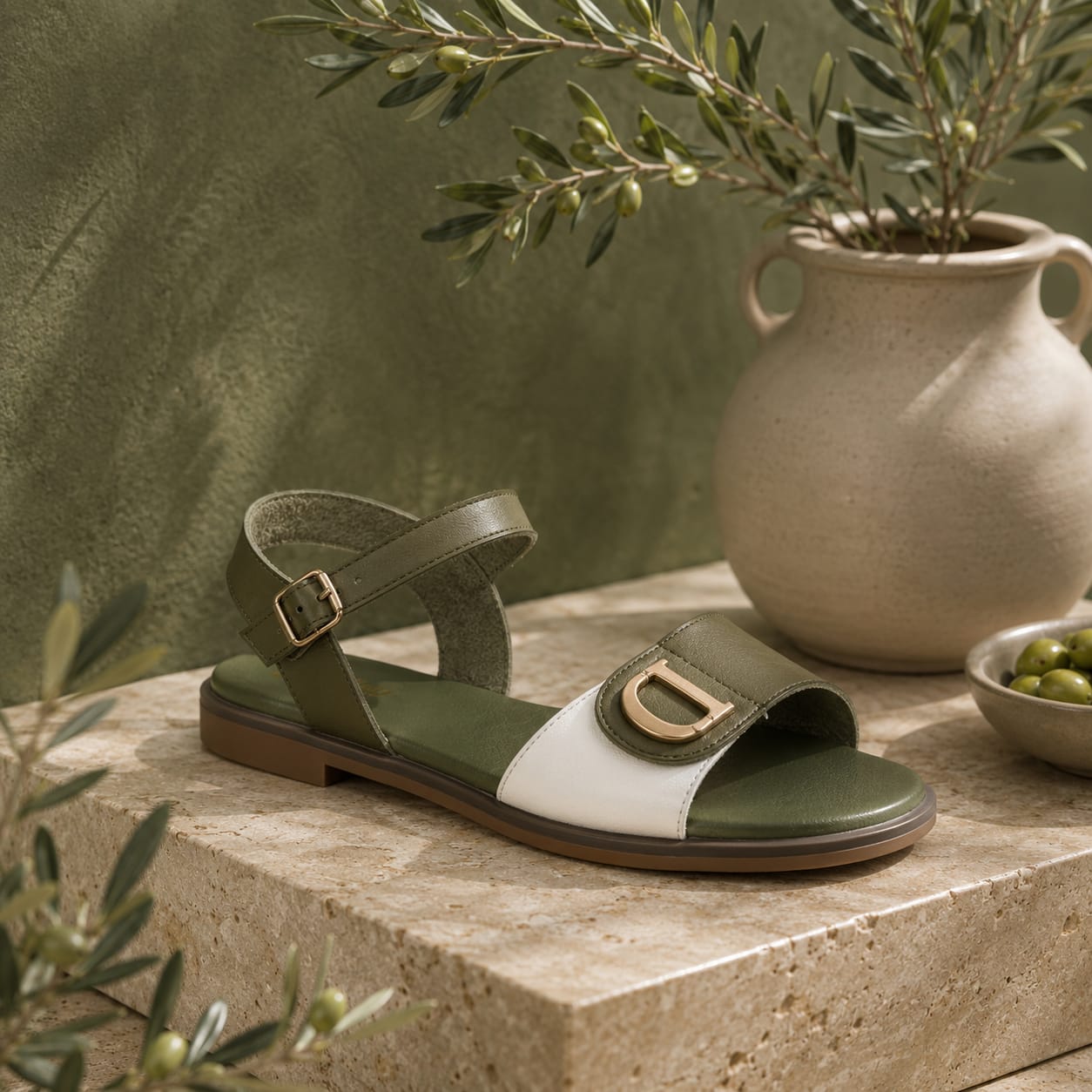 Genuine Leather Summer Wear Ladies Open Sandals - Image 4