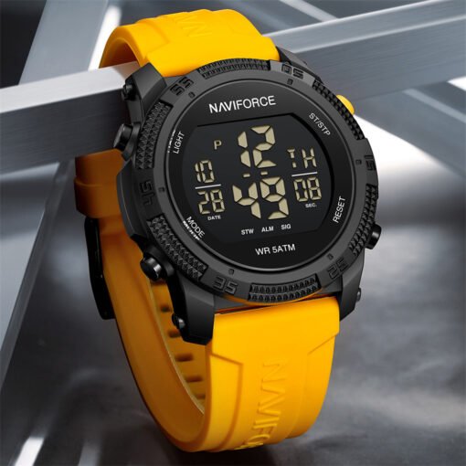 Premium Naviforce Men’s Casual Sporty LCD Digital Silicone Strap Wristwatch - Image 6